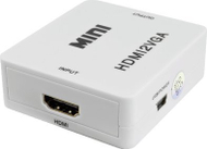 Adapter AV Pulsar HDMI në VGA, konvertues sinjali, dalje audio 3.5 mm, i zi