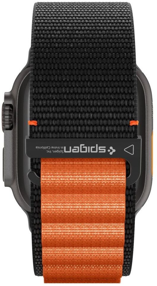 Rrip smartwatch Spigen WBF1 për Apple Watch 44 45 46 49mm, najlon, i zi portokalli