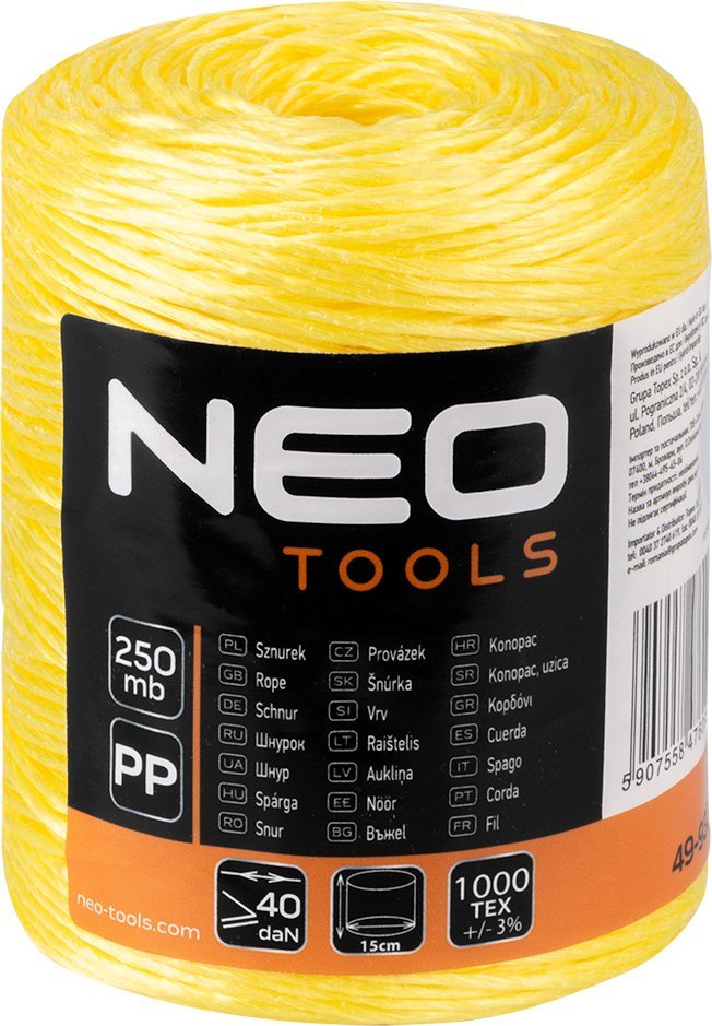 Litar polipropileni Neo, 250 m, i bardhë