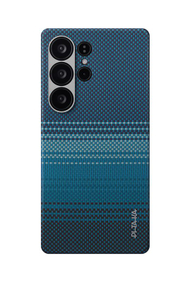 Mbrojtëse PITAKA Tactile Woven për Samsung Galaxy S25 Ultra, e kaltër