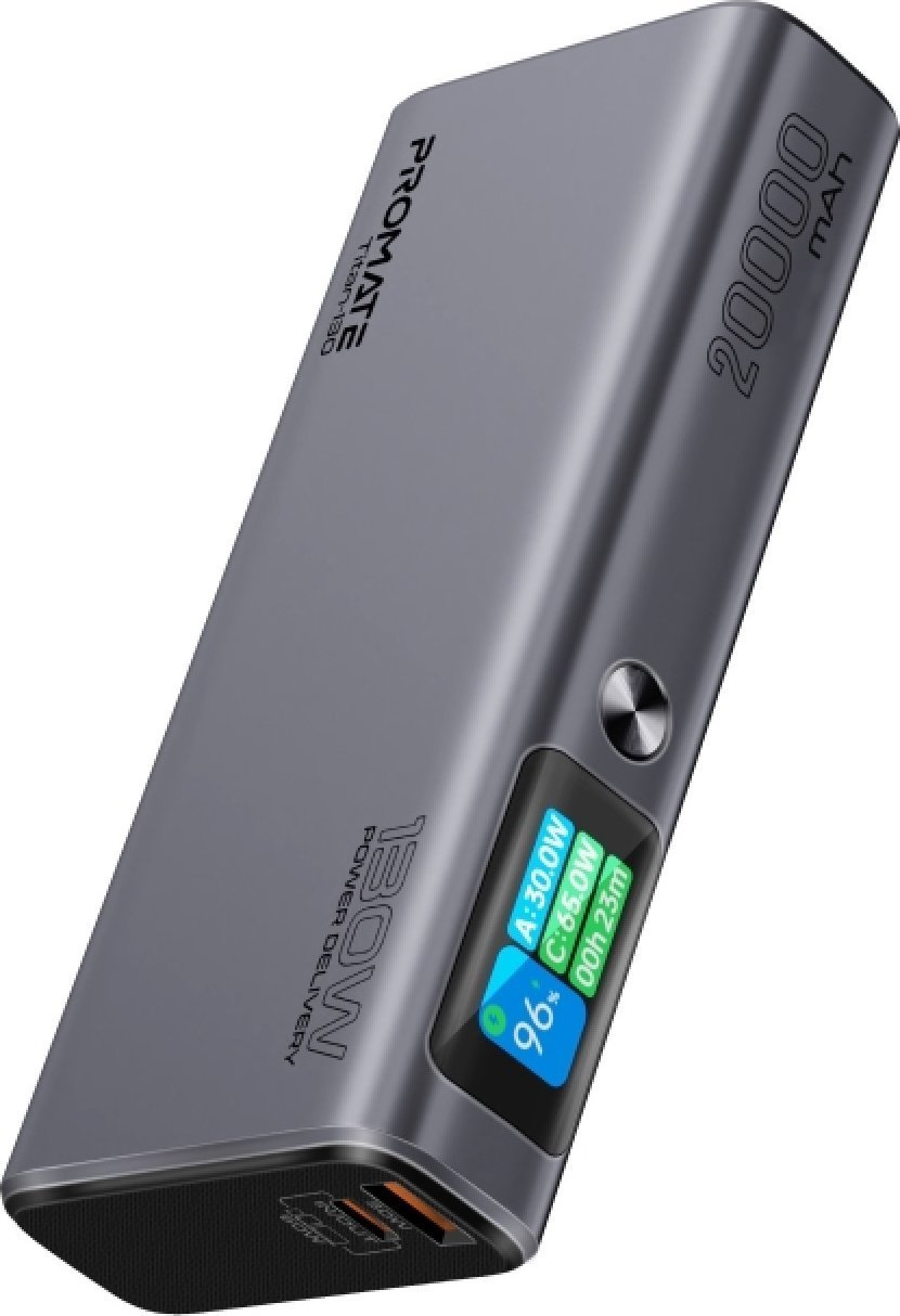 Power bank ProMate Titan 130, 20000mAh, 130W, argjendtë