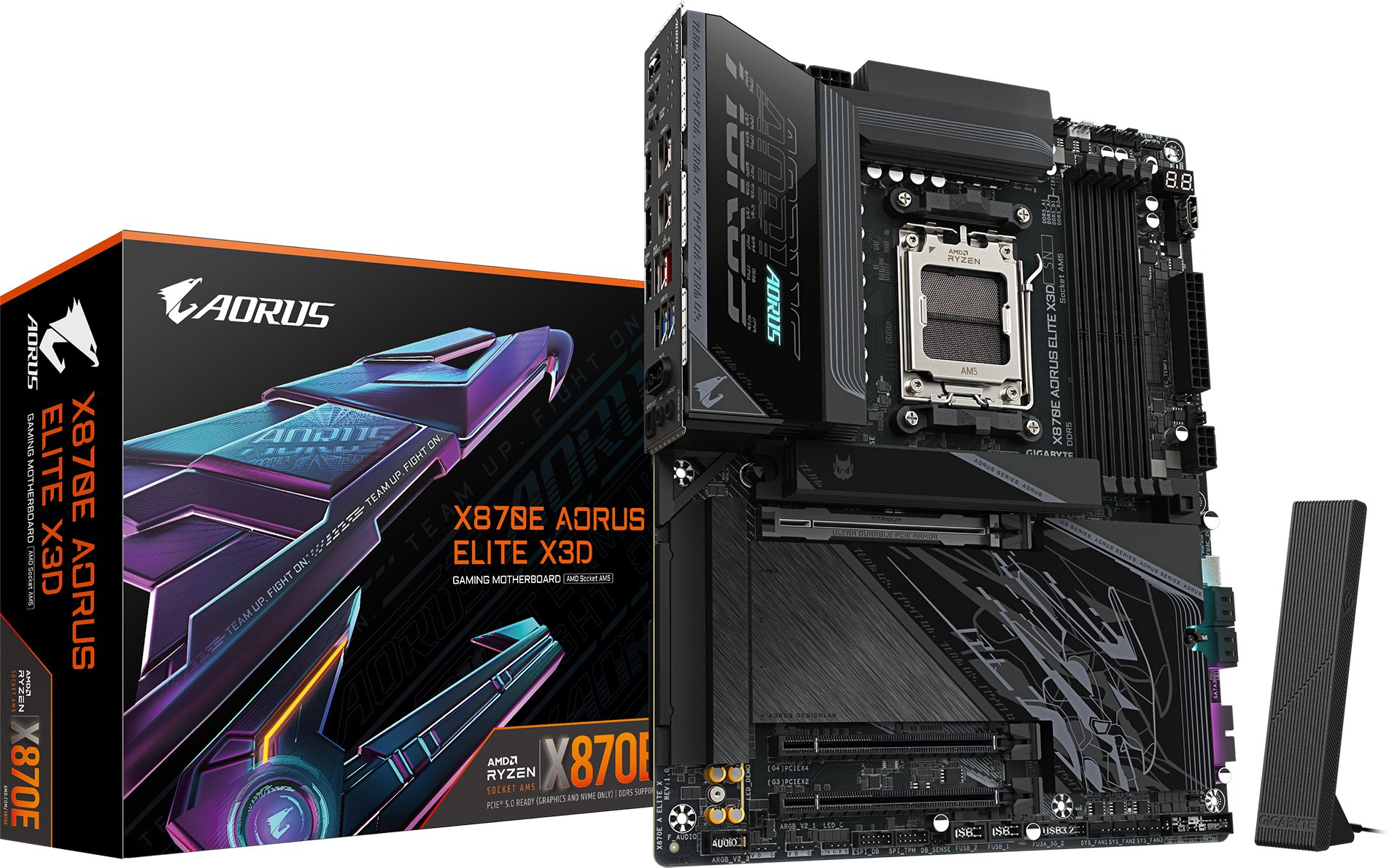 Pllakë amë GIGABYTE X870E AORUS ELITE X3D, DDR5, PCIe 5.0, e zezë