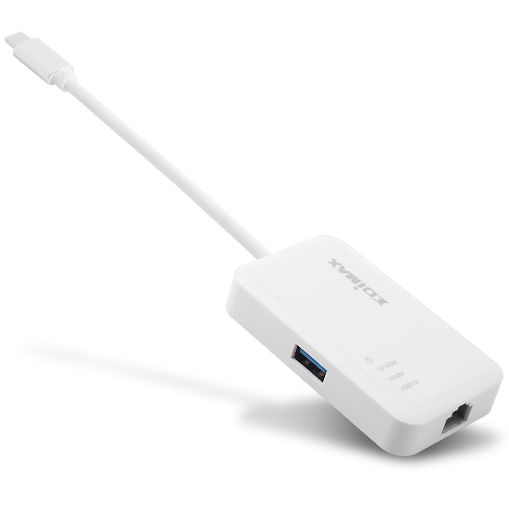 Qendër USB Edimax USB-C, 3 porte USB 3.0, Gigabit Ethernet, i bardhë