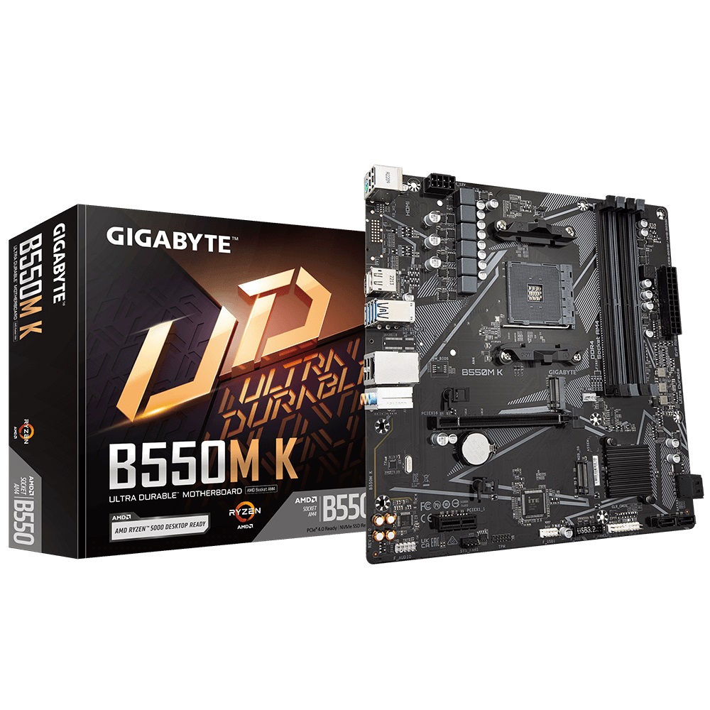 Pllakë amë Gigabyte B550M K 1.0, Micro-ATX, AM4, DDR4, e zezë