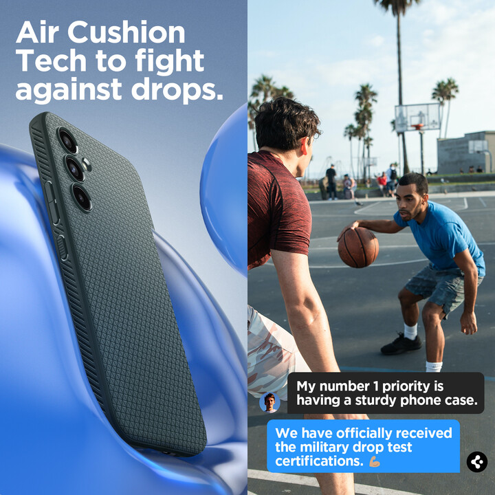 Mbrojtëse Spigen Liquid Air për Samsung Galaxy A54 5G, e gjelbër
