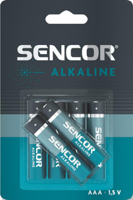 Bateri alkaline Sencor LR03 AAA, paketim 4+2, 1.5V