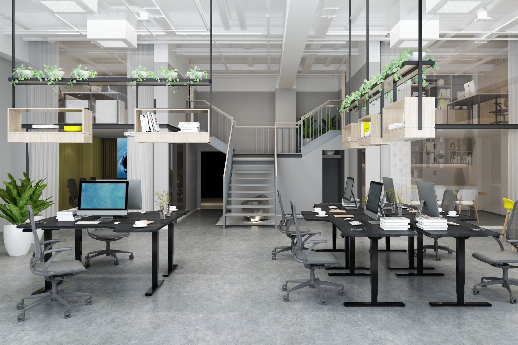 Kornizë tavoline elektrike Digitus ZUB, e rregullueshme në lartësi, deri 100 kg, e zezë