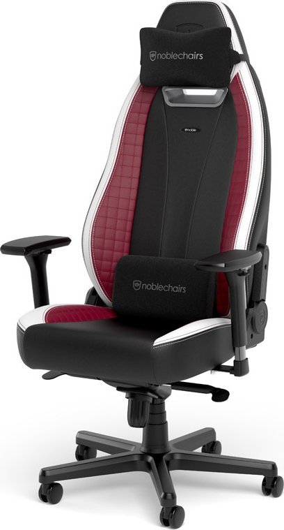 Karrige gaming Noblechairs LEGEND, lëkurë PU, mbështetje ergonomike, e zezë e bardhë e kuqe