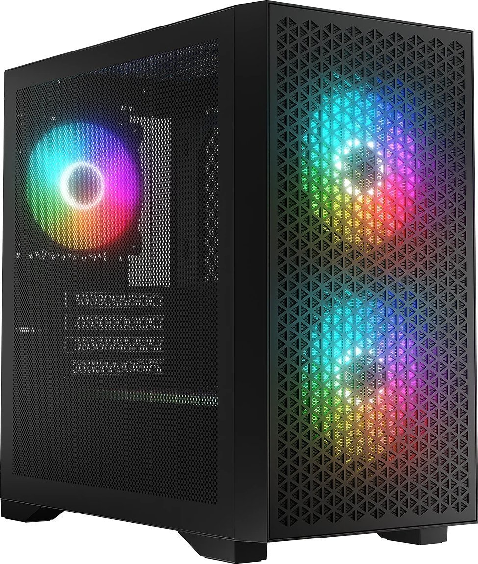 Karcera PC Logic Concept Dart Pro ARGB Mini, Micro ATX, 3 ventilatorë ARGB, e zezë