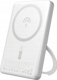 Karikues portativ Dudao K28S, 5000mAh, 20W PD MagSafe me stendë, argjend