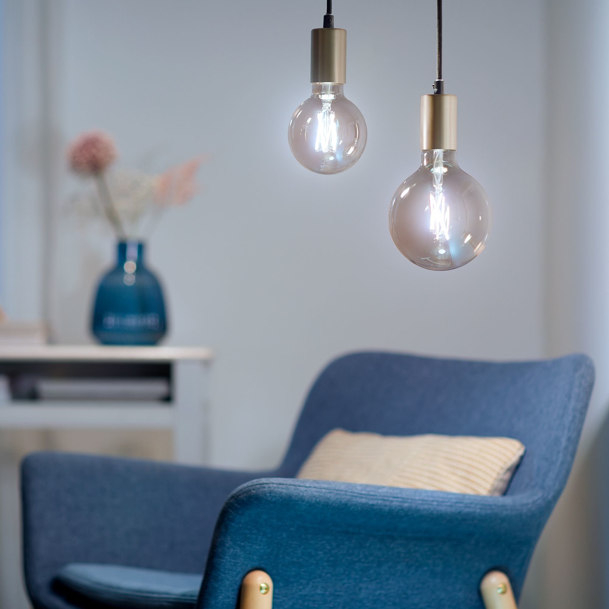 Llambë inteligjente WiZ Filament G95 Amber, 50W, E27, e artë