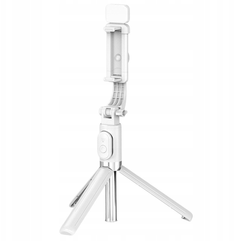 Selfie stick tripod ZS8, me telekomandë Bluetooth, i bardhë