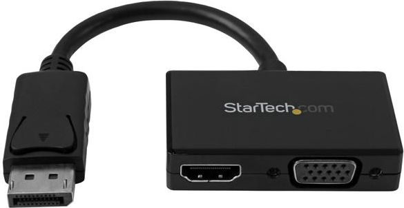 Përshtatës AV StarTech DisplayPort - HDMI - D-Sub (VGA), i zi