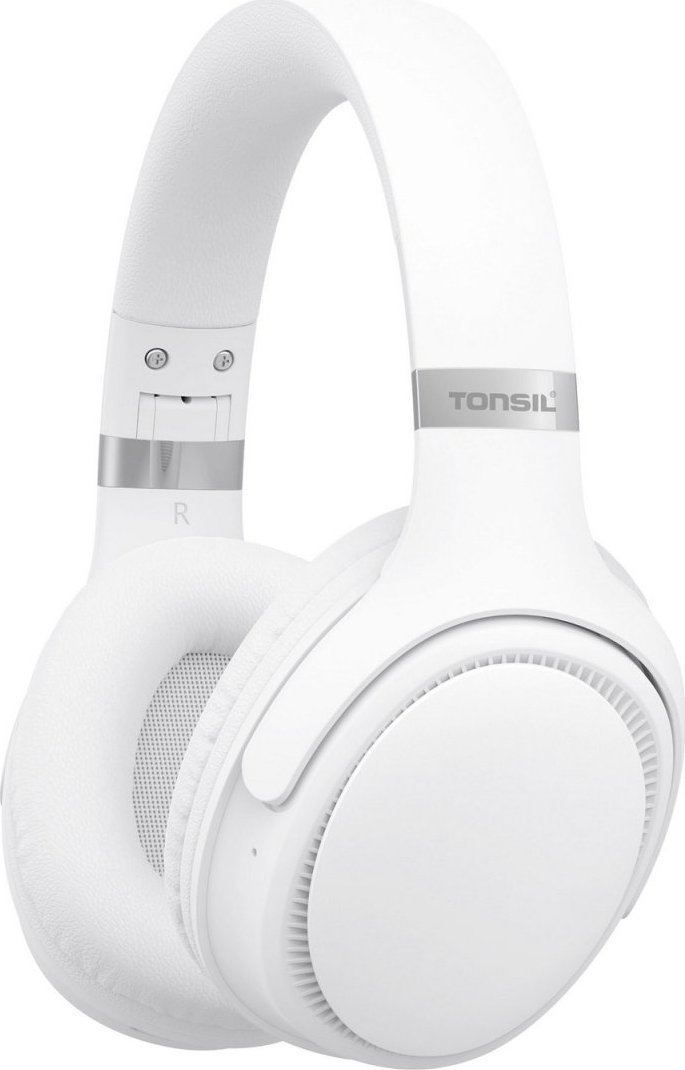 Kufje wireless mbi vesh Tonsil R35BT, Bluetooth 5.3, microSD, të bardha