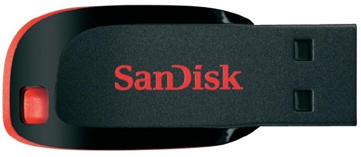 USB SanDisk Cruzer Blade, 32 Gb, e zezë - kuqe