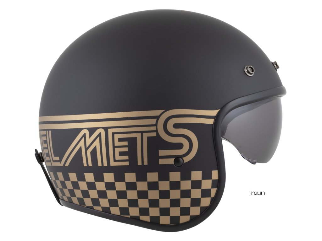 Helmë moto CASSIDA Oxygen 2.0 Rondo, e hapur, diellzë e integruar, e zezë matt ari