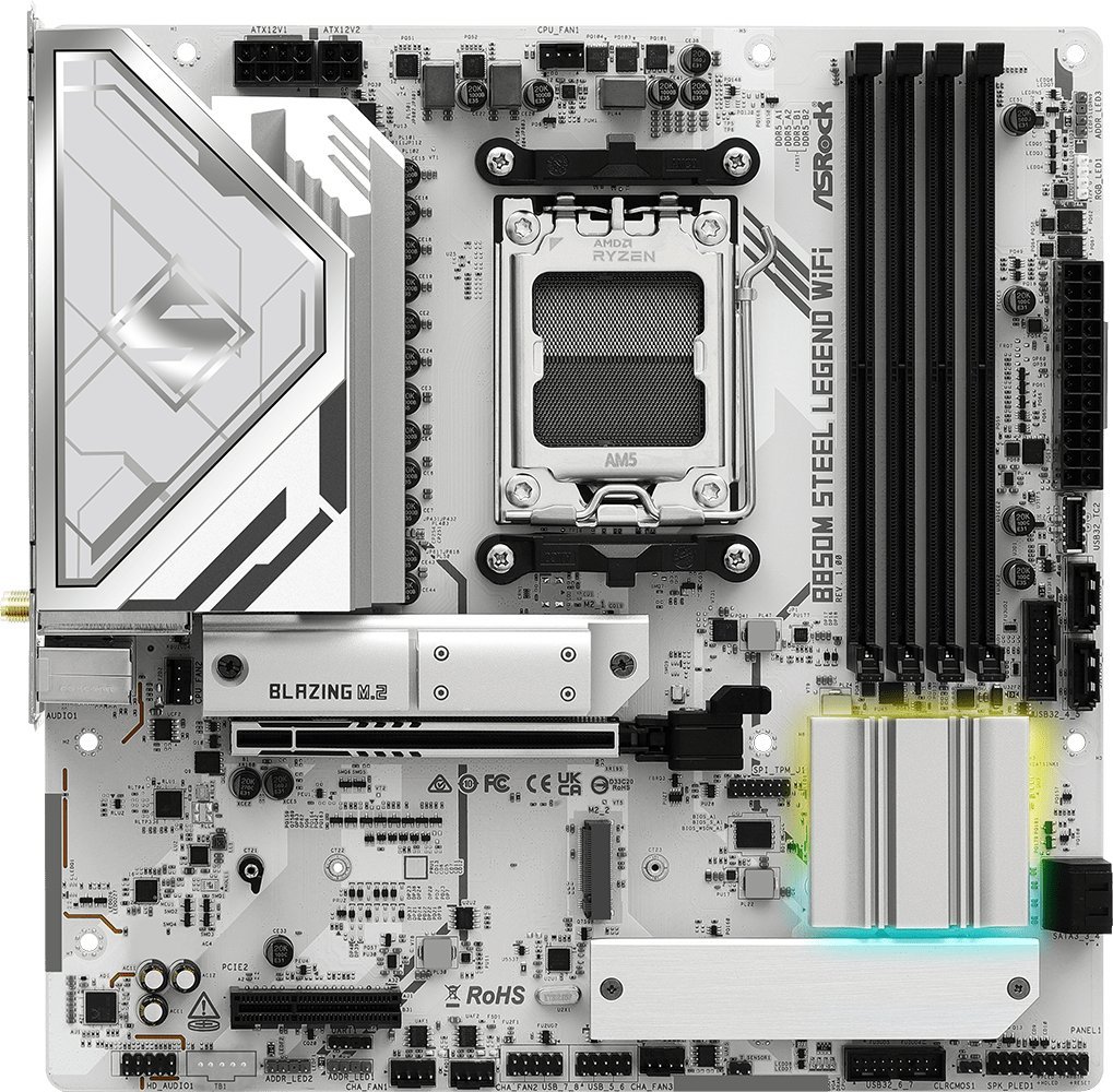 Motherboard Asrock B850M Steel Legend WiFi, AMD AM5, DDR5, Micro ATX