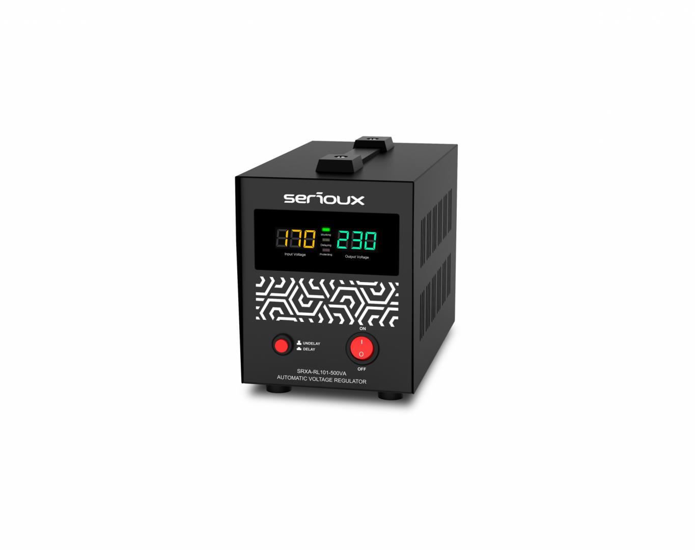 Stabilizator automatik tensioni Serioux SRXA-RL101-500VA, 500VA 300W, Type F, i zi