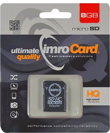 Kartë memorie Imro MicroSDHC, 8 GB