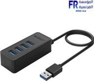 USB хаб Orico W5P, 4 USB 3.0 порти, 5Gbps, црн