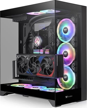 Куќиште за компјутер Thermaltake CTE E550 TG, mid tower, калено стакло, црно
