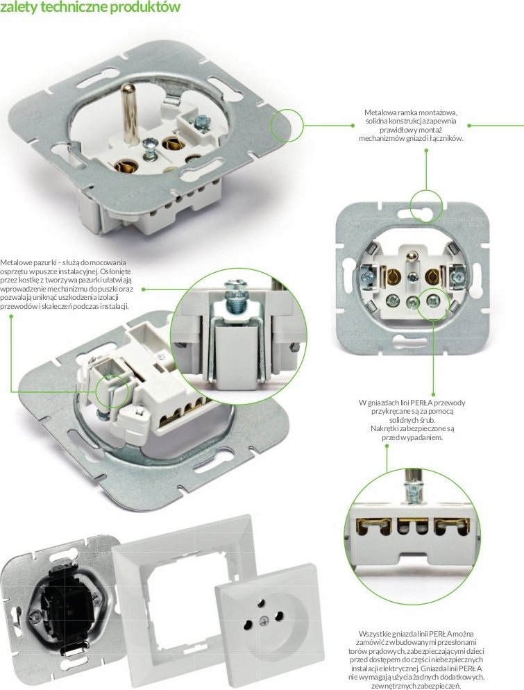 Prizë dyshe Abex Pearl, 2x2P 16A, e montuar në mur, argjend