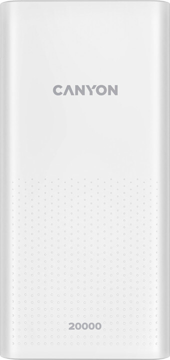 [OUTLET] Powerbank CANYON PB-2001, 20000mAh Li-poly, i bardhë