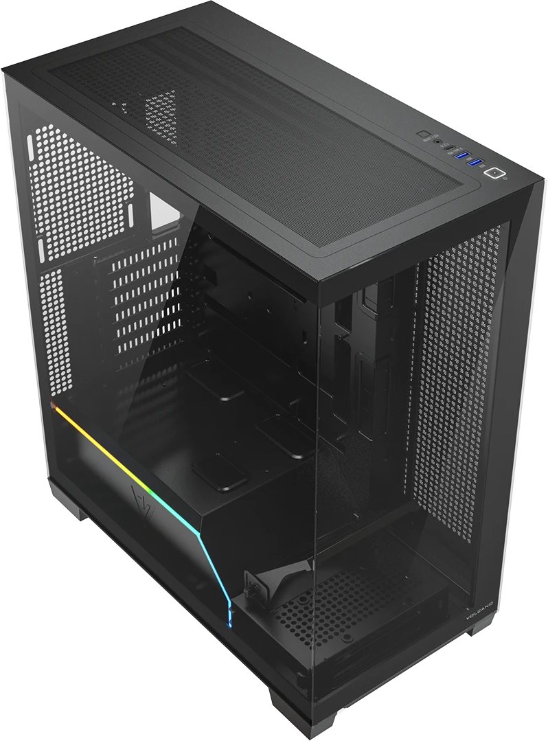 Kутија компјутер MODECOM Volcano Stellar Plus ARGB MIDI, без вентилатори, црна