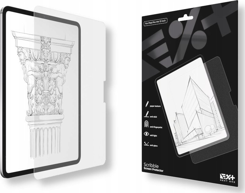 Mbrojtës ekrani Next One Scribble, teksturë letre, për iPad Pro M4 13"