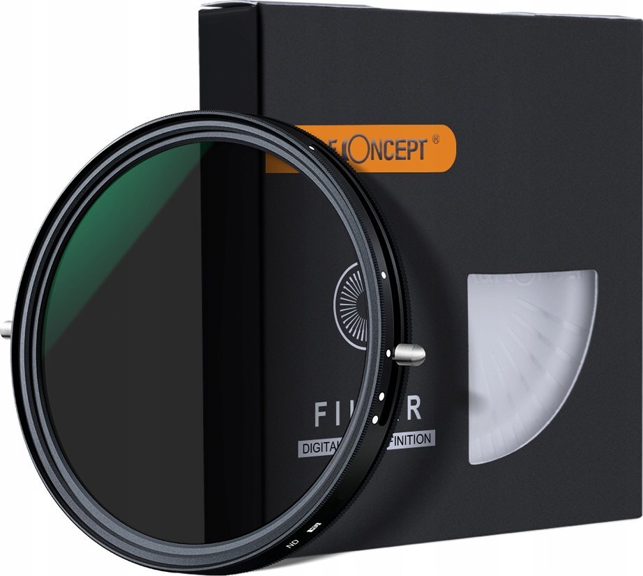 Filter fotografic K&amp;F Concept Hybrid 2in1 CPL + ND2-ND32, 62mm, transpararent