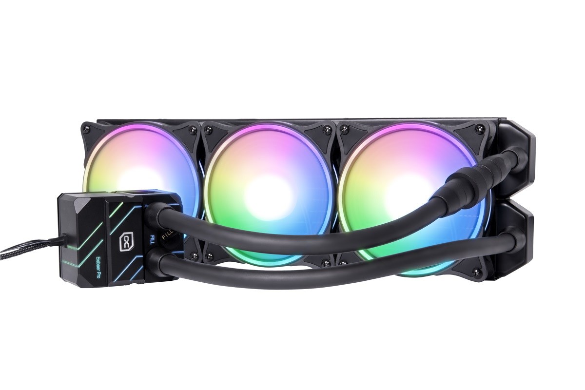 Ftohës me ujë Alphacool 13074, 12 cm, i zi