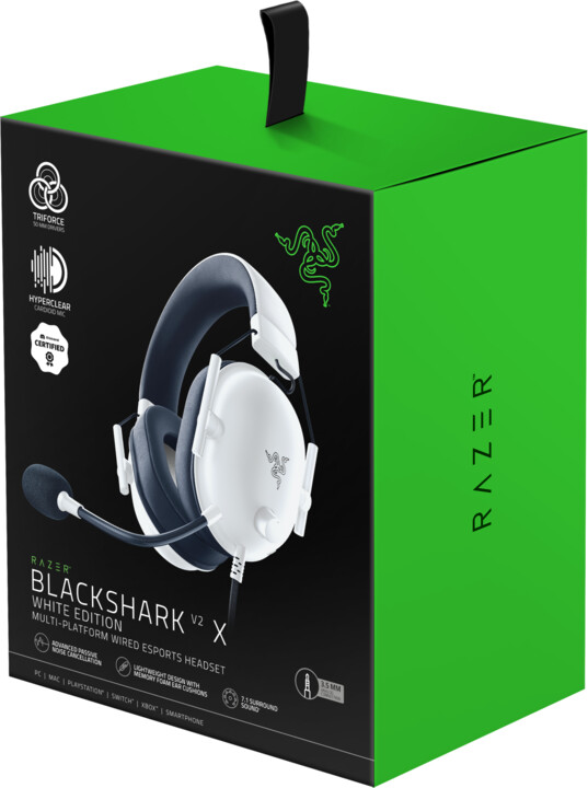 Kufje Razer BlackShark V2 X, të bardha