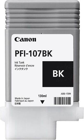 Canon PFI-107 BK Мастило Картриџ, 130 ml