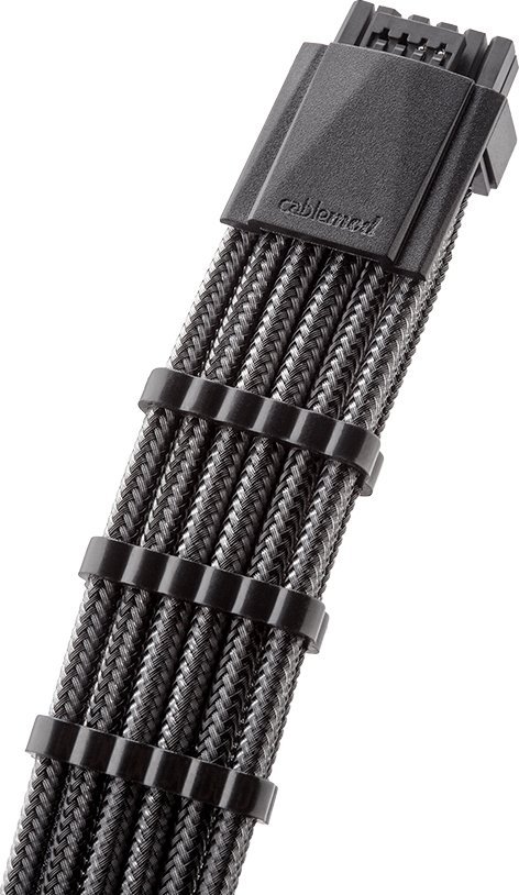 Kabllo zgjatuese CableMod Pro ModMesh 12VHPWR PCIe, 16 pin në 3x 8 pin, 45cm, karbon