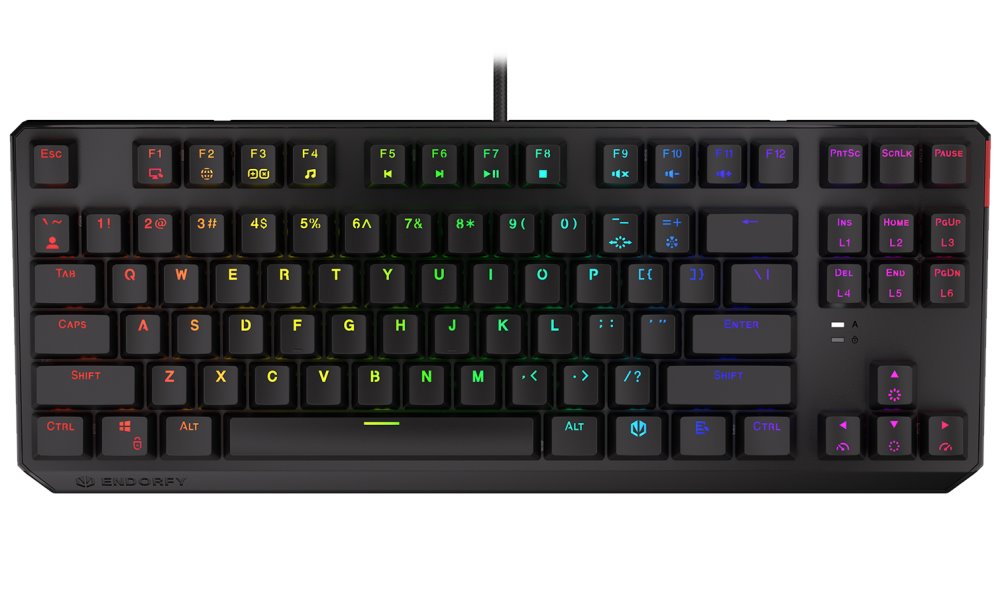 Tastierë ENDORFY Thock TKL, Kailh Blue RGB, e zezë 