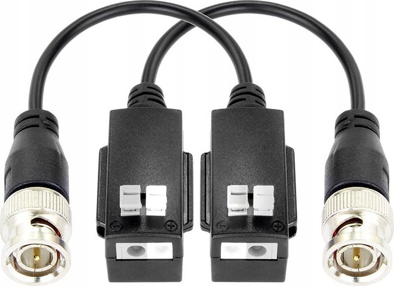 Video balun Hikvision DS-1H18S/E(C), për kamera sigurie, transmetim UTP, i zi