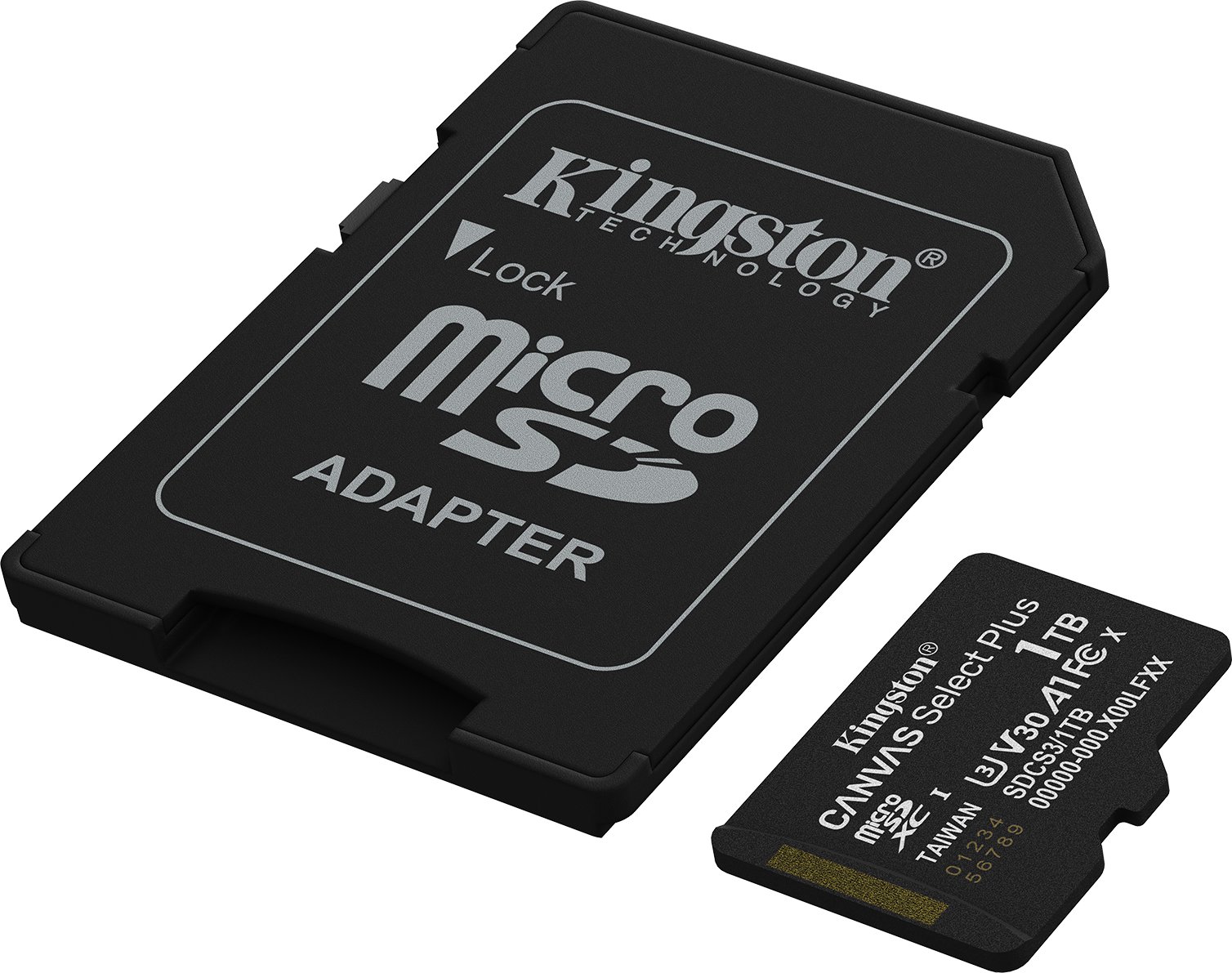 Kartë memorike Kingston Canvas Select Plus Gen3, 1TB, MicroSDXC A1 150MB/s, me adapter