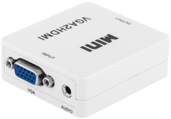 Видео конвертор RoGer VGA во HDMI, Full HD 1080p, со аудио, бел