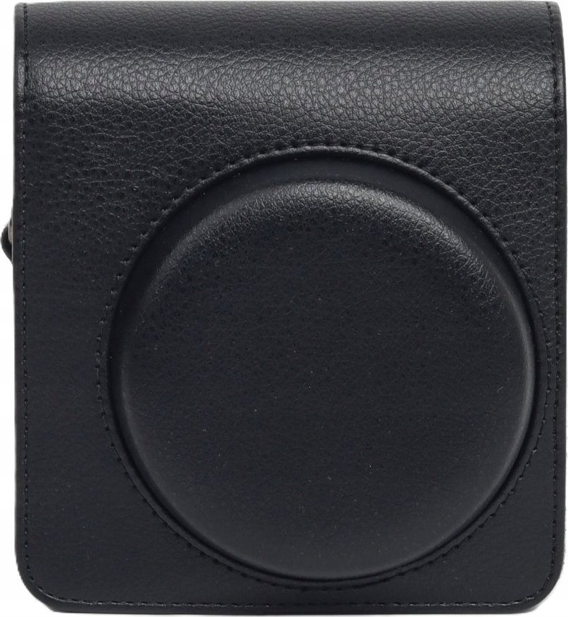 Çantë mbrojtëse LoveInstant për Fujifilm Instax Mini 99, imitim lëkure, me rrip, e zezë