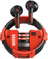 Kул слушалки TWS Marvo QUAZ, Bluetooth 5.3, метална кутија со USB C, црни