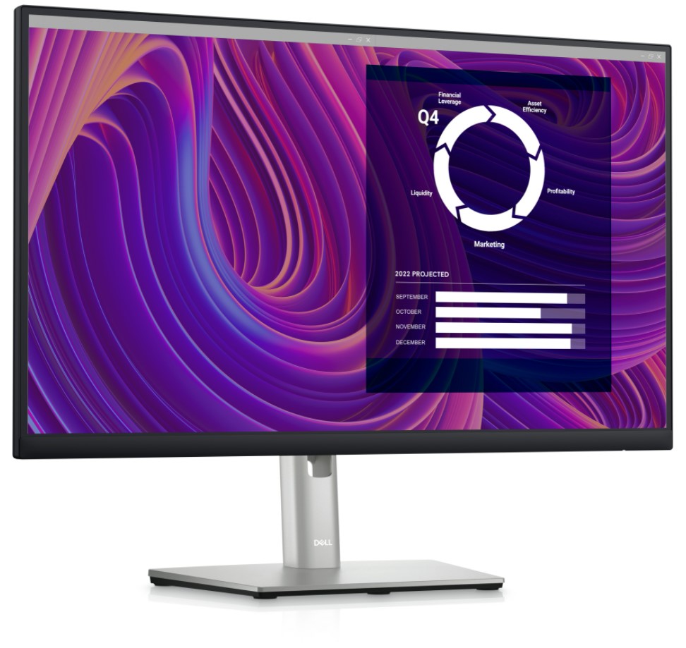 Monitor Dell P2423D, 23.8", IPS, QHD,, i zi / argjendtë