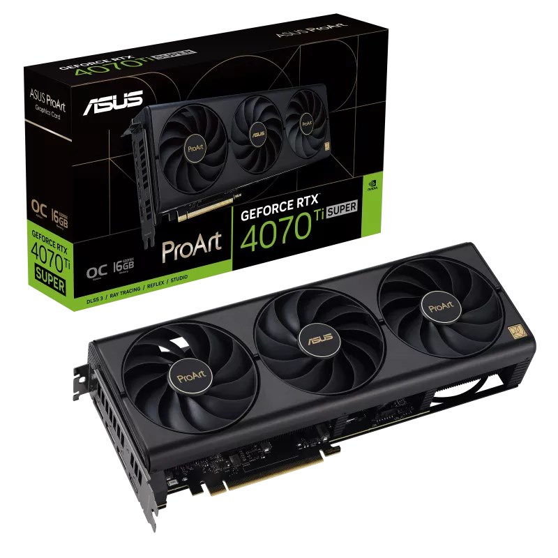 Kartë grafike ASUS ProArt NVIDIA GeForce RTX 4070 Ti SUPER, 16 GB GDDR6X