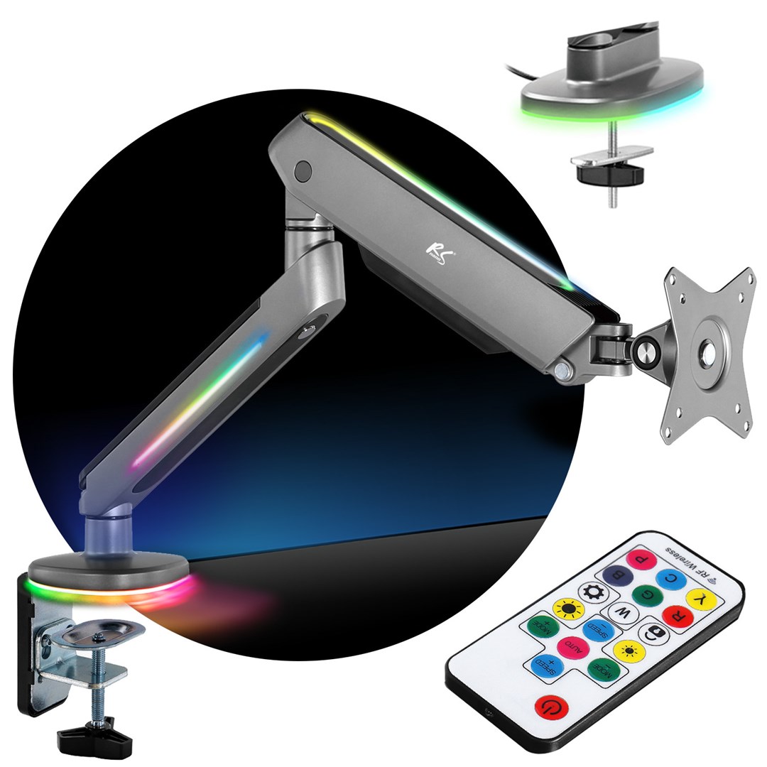 Mbajtëse tavoline për monitor Maclean, 17-32", e zezë