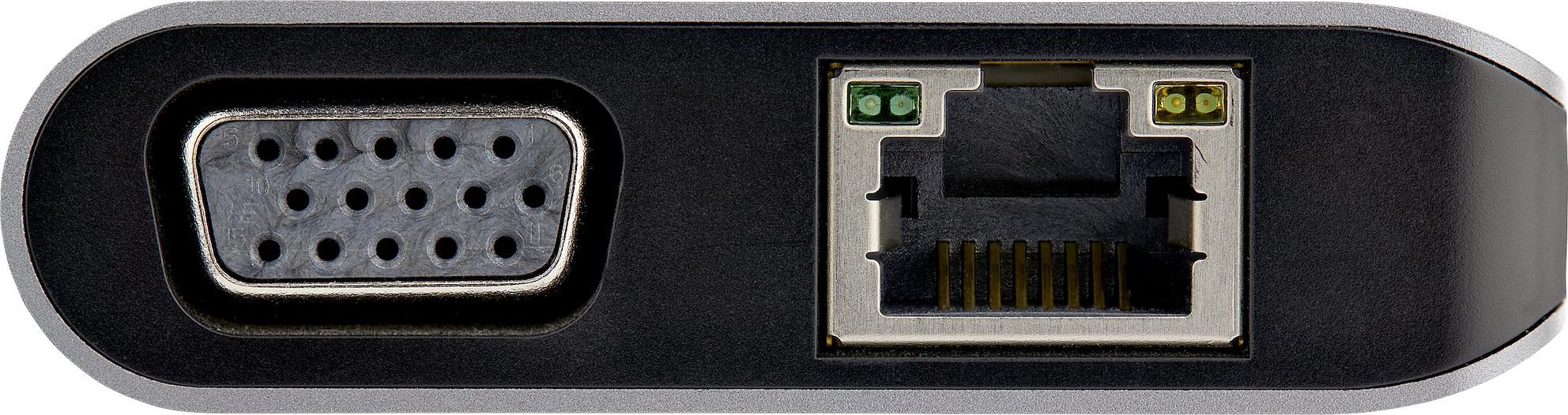 Adapter multifunksional StarTech USB C, 4K HDMI VGA, 3x USB 3.0 SD RJ45 Audio, 100W PD, gri