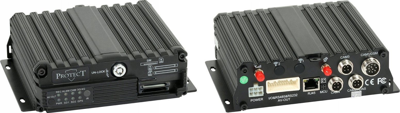 Regjistrues mobil PROTECT-316, 4 kanale, AHD PAL IP, i zi