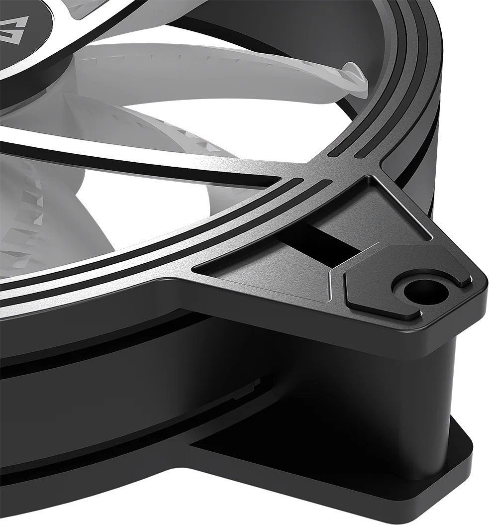 Ventilator ARGB Volcano Apex 140, 140mm, reverse, i zi