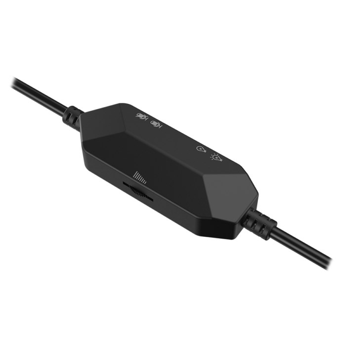 Kufje Krux Fizz RGB, me kabllo, të zeza