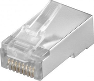 Prizë modulare RJ45 Goobay, CAT 5E, paketim 10 copë, gri