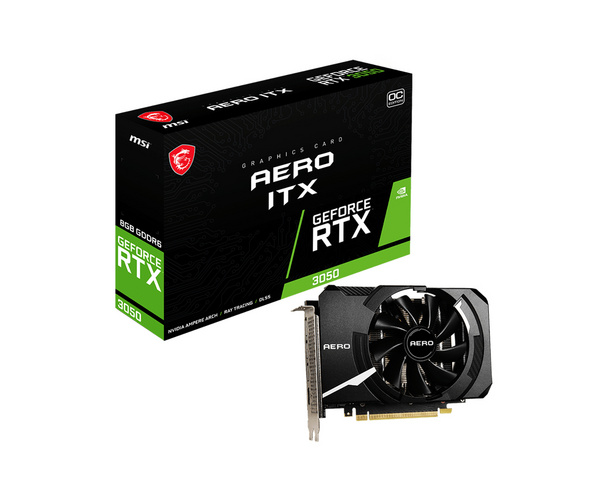Kartelë grafike MSI GeForce RTX 3050 Aero ITX OC, 8GB GDDR6