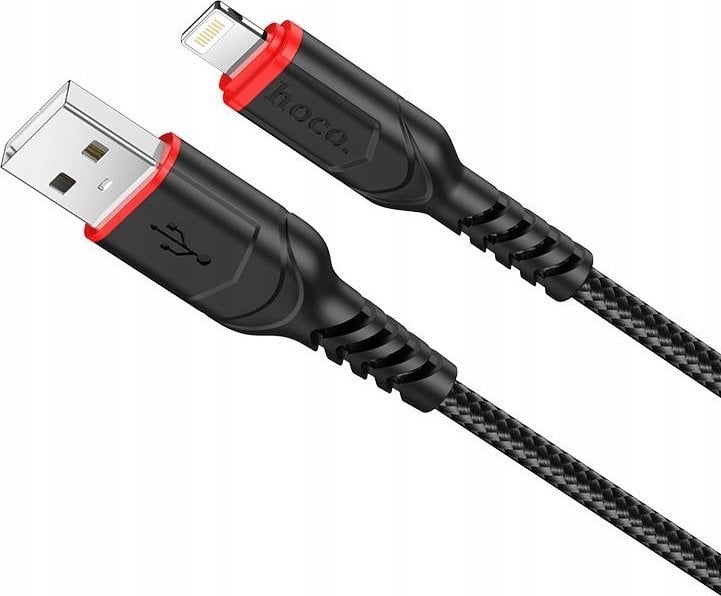 Kabllo USB Hoco X59, USB A në Lightning, 3m, 2.4A, e zezë